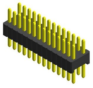 AP395P 1.27mm Pin Header Dual Row Straight Dip Type 